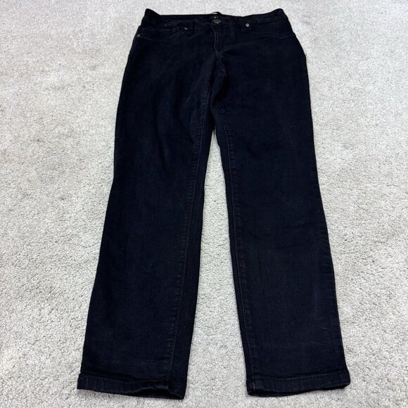 GENTLY USED - 1822 Jeans Black Skinny Faux Pockets Size 10 - Picture 5 of 12